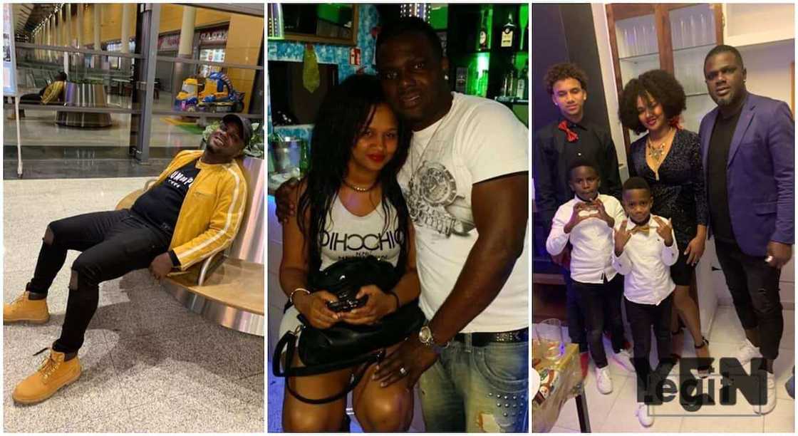 Edafe Okugbeni and his family in Spain.