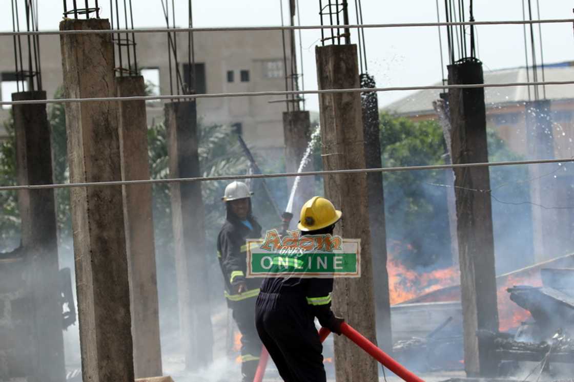 A fire outbreak