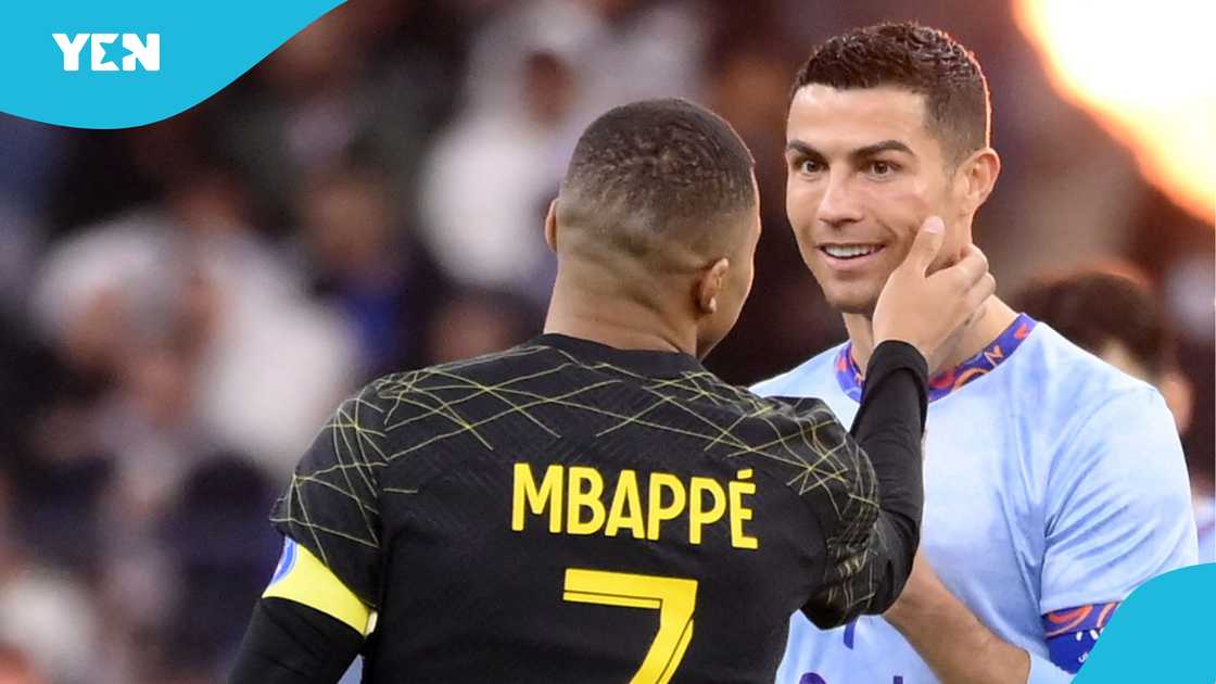 Kylian Mbappé, Cristiano Ronaldo, Mbappé and Ronaldo friendship, Real Madrid, Mbappé idol Cristiano Ronaldo, Ronaldo gives Mbappé advice, Mbappé interview, Cristiano Ronaldo mentor, football legends, Mbappé career.