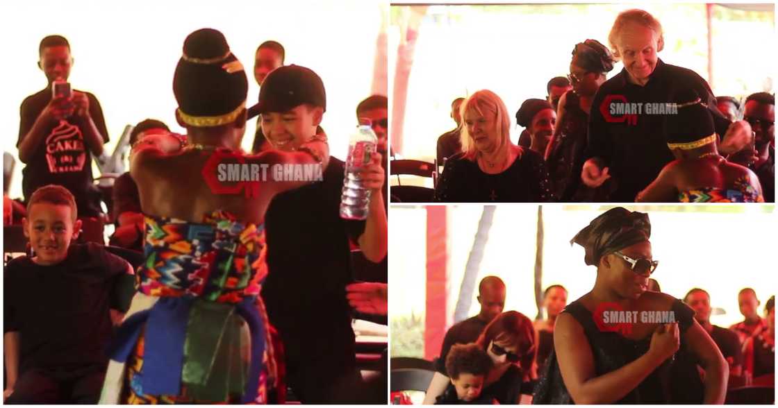 Atsu's twin, father-in-law and sons Atsu's twin, father-in-law and sons