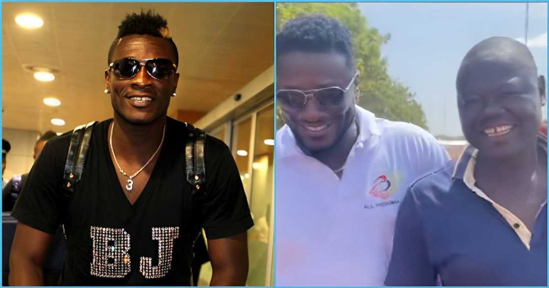 Asamoah Gyan meets his old teamamte in Tamale