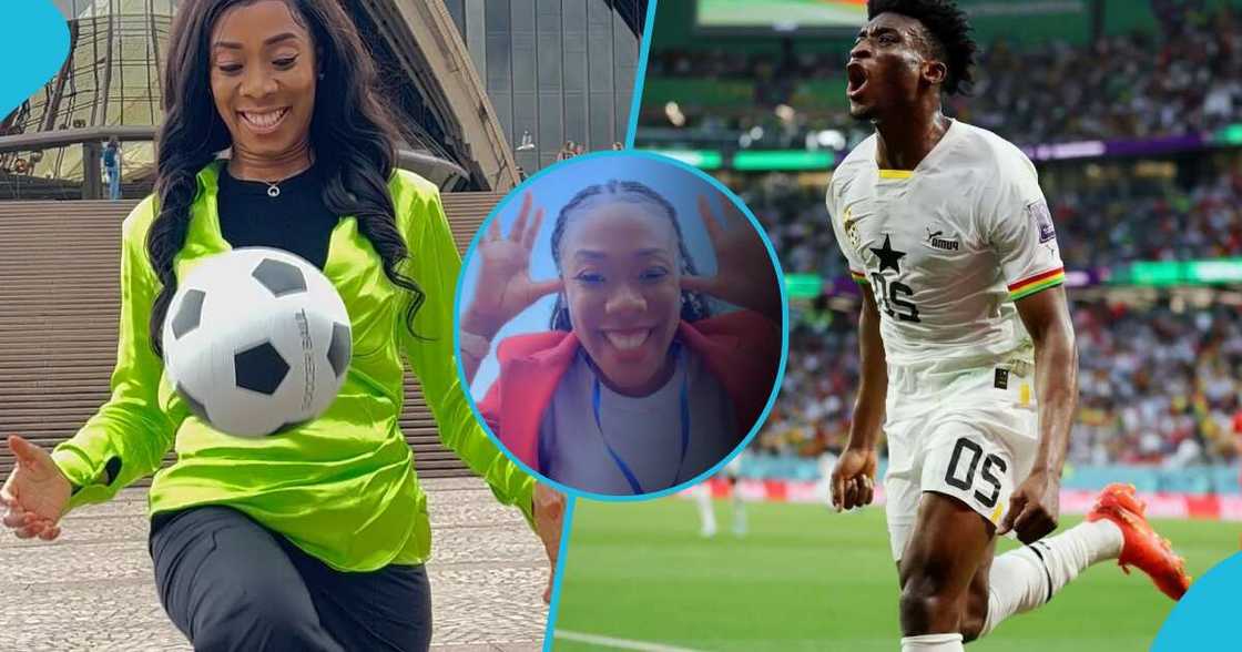 Ghana Vs CAR: Ghanaian Journalist Juliet Bawuah Celebrated Kudus's Stunning Goal In Video Ghana Vs CAR: Ghanaian Journalist Juliet Bawuah Celebrated Kudus's Stunning Goal In Video