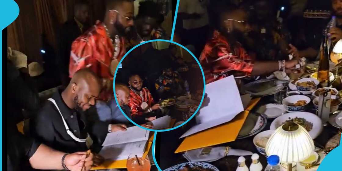 Davido at dinner with other stars Davido at dinner with other stars