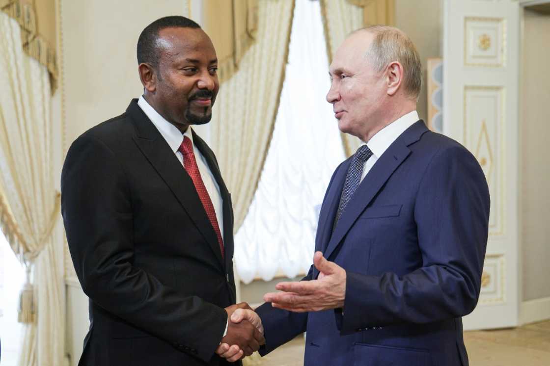 Russian President Vladimir Putin met with Ethiopia's Prime Minister Abiy Ahmed Russian President Vladimir Putin met with Ethiopia's Prime Minister Abiy Ahmed