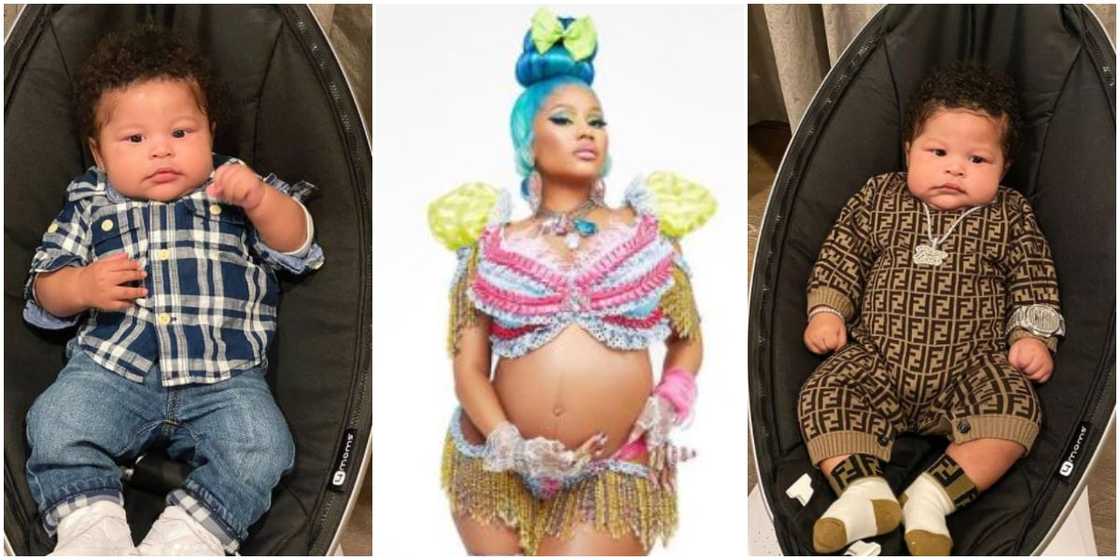 Rapper Nicki Minaj finally reveals lookalike son’s face (photos) Rapper Nicki Minaj finally reveals lookalike son’s face (photos)