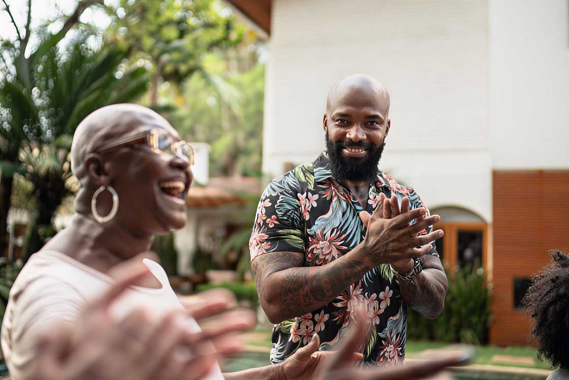A happy mother and some A happy mother and some