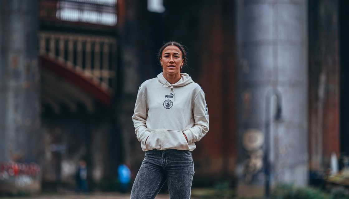 Lucy Bronze during a portrait session in Manchester Lucy Bronze during a portrait session in Manchester
