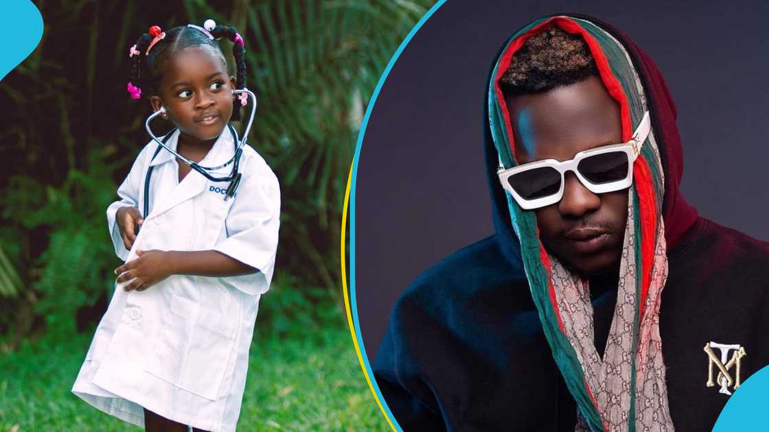 Medikal, Medikal's daughter Island, Medikal's daughter Island recites poem, Medikal's daughter graduation, Yvonne Nelson's school