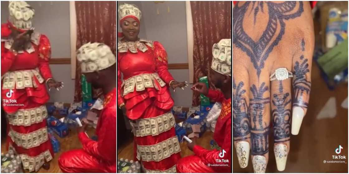 Man proposes to Girlfriend in Grand Style as They are Both Dressed in Dollar Bills Attires, Many React Man proposes to Girlfriend in Grand Style as They are Both Dressed in Dollar Bills Attires, Many React