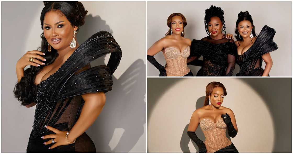 International Women's Day: Nana Ama McBrown, Joselyn Dumas And Naa Ashorkor Pose Together In Black Gowns International Women's Day: Nana Ama McBrown, Joselyn Dumas And Naa Ashorkor Pose Together In Black Gowns