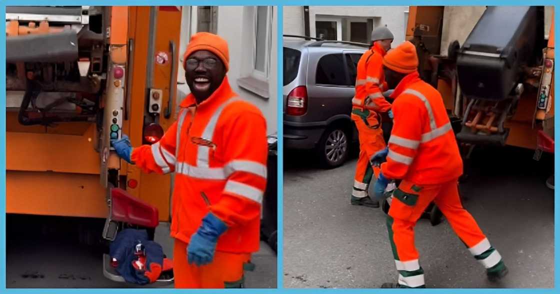 Ghanaian man relocates abroad, rejoices as he becomes trash collector Ghanaian man relocates abroad, rejoices as he becomes trash collector