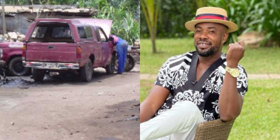 I slept in a car for over 1 year when I arrived in Accra - Adom FM presenter shares emotional story I slept in a car for over 1 year when I arrived in Accra - Adom FM presenter shares emotional story