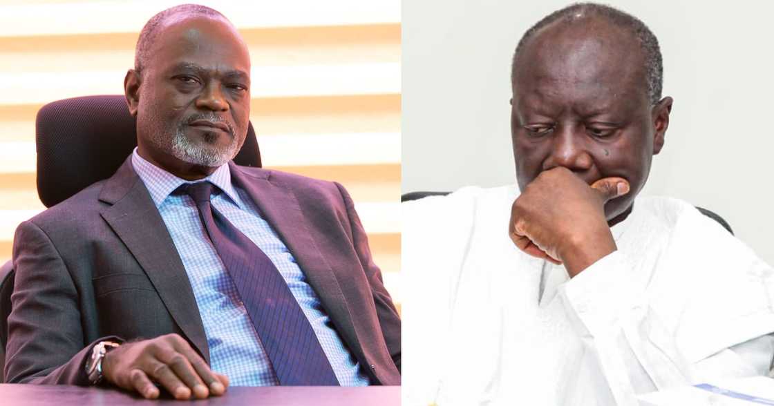 Dr Kofi Amoah has descended heavily on the finance minister, Ken Ofori-Atta and is demanding he shuts up and resigns from office Dr Kofi Amoah has descended heavily on the finance minister, Ken Ofori-Atta and is demanding he shuts up and resigns from office
