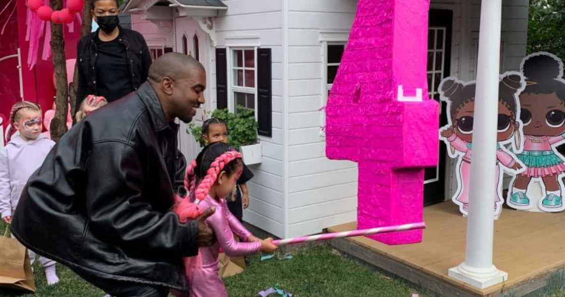 Kanye West Spotted at Daughter’s Birthday Party. Kanye West Spotted at Daughter’s Birthday Party.