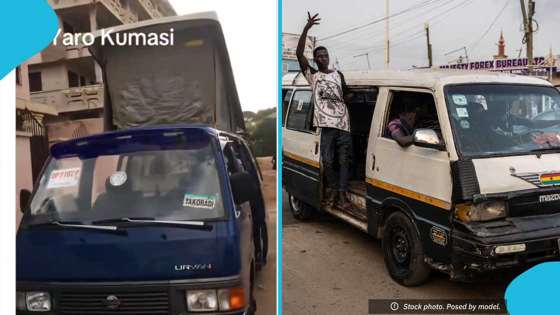 Ghana transport, Mini-bus innovation, Viral video, Social media Ghana, Vehicle modification,Road safety, Local creativity