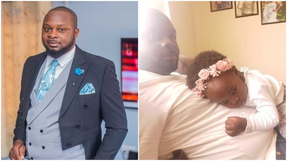 If I Reduce My Stomach Size, Where Will My Daughter Place Her Head? Dad Asks, Stirs Reactions With Photo If I Reduce My Stomach Size, Where Will My Daughter Place Her Head? Dad Asks, Stirs Reactions With Photo