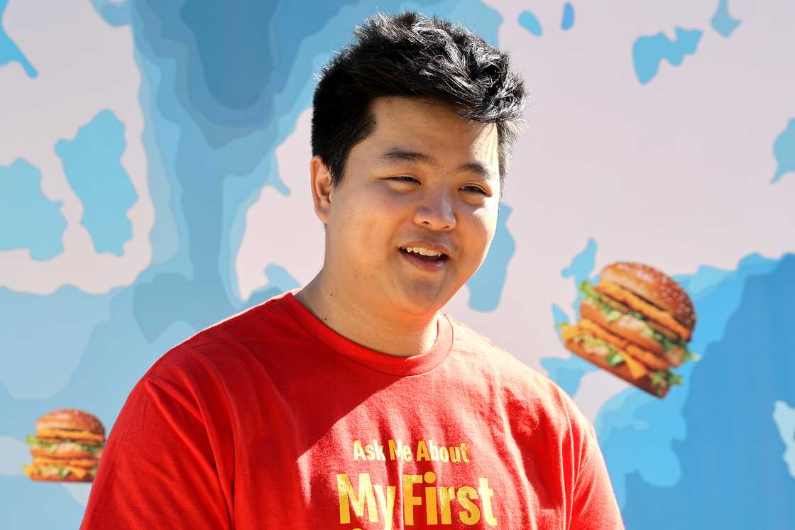 Hudson Yang is at the McDonald's activation at Jacob Javitz Center in New York City