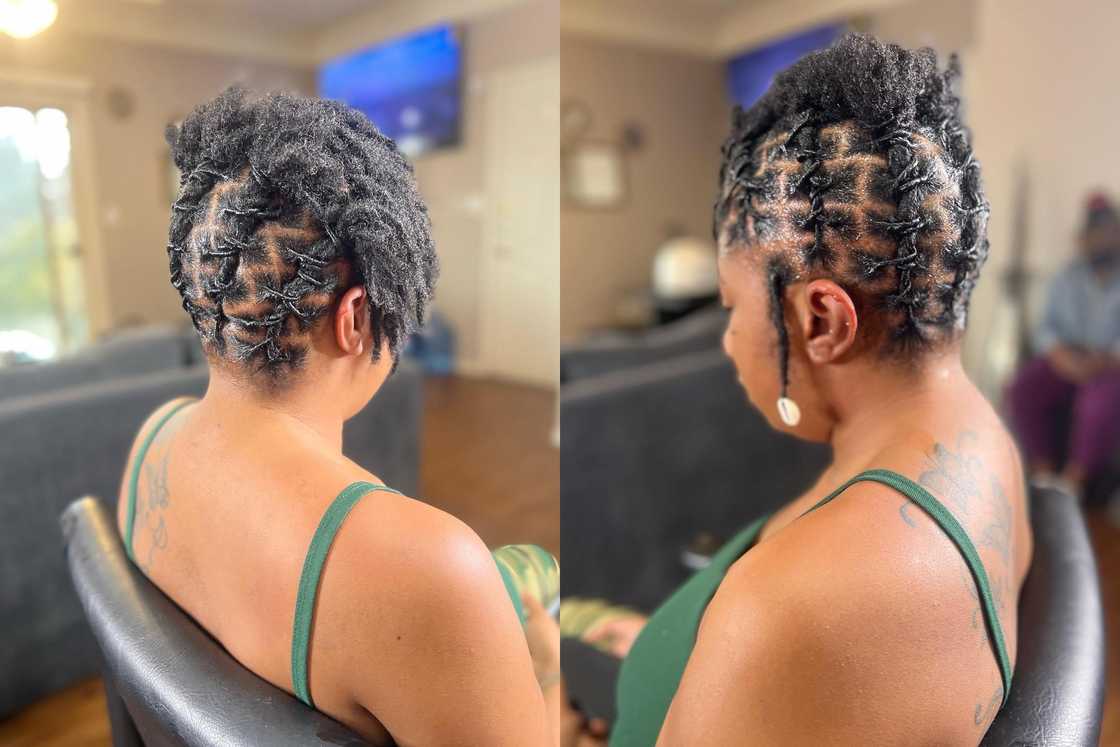 Criss-cross dreadlocks Criss-cross dreadlocks