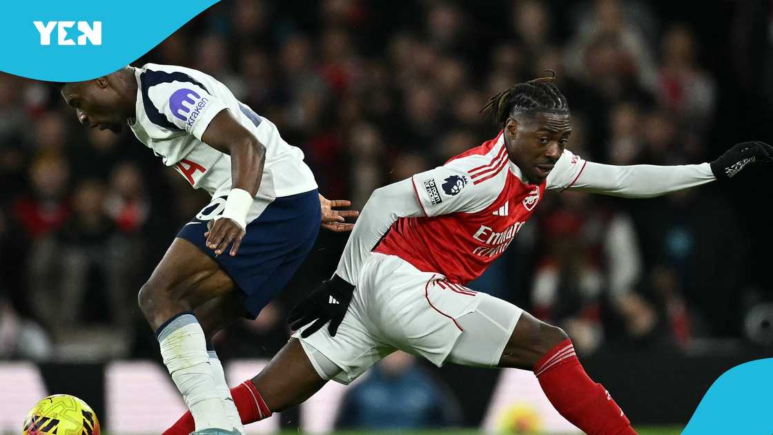 Arsenal 4-1 Tottenham, Mohammed Kudus, Kudus bullies Eberechi Eze, Kudus wins physical duel, Arsenal defeats Tottenham, Kudus vs Eze. Arsenal 4-1 Tottenham, Mohammed Kudus, Kudus bullies Eberechi Eze, Kudus wins physical duel, Arsenal defeats Tottenham, Kudus vs Eze.