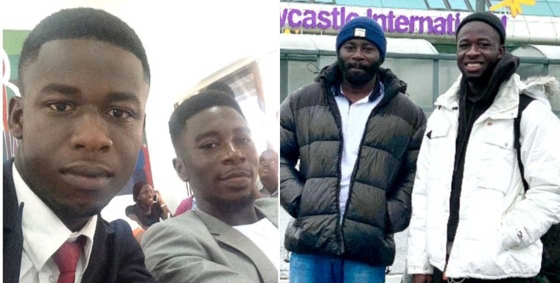 Ghanaian man Desmond Arthur and friend who met again in UK