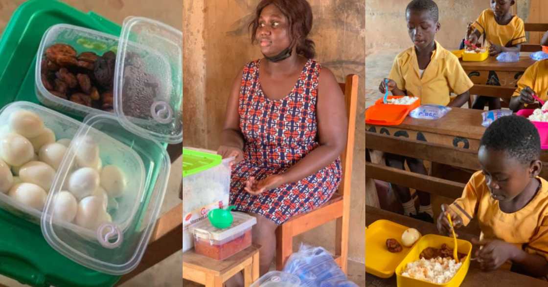 Abenah Mankosa: Ghanaian teacher feeds students with hot meals each day with her money Abenah Mankosa: Ghanaian teacher feeds students with hot meals each day with her money