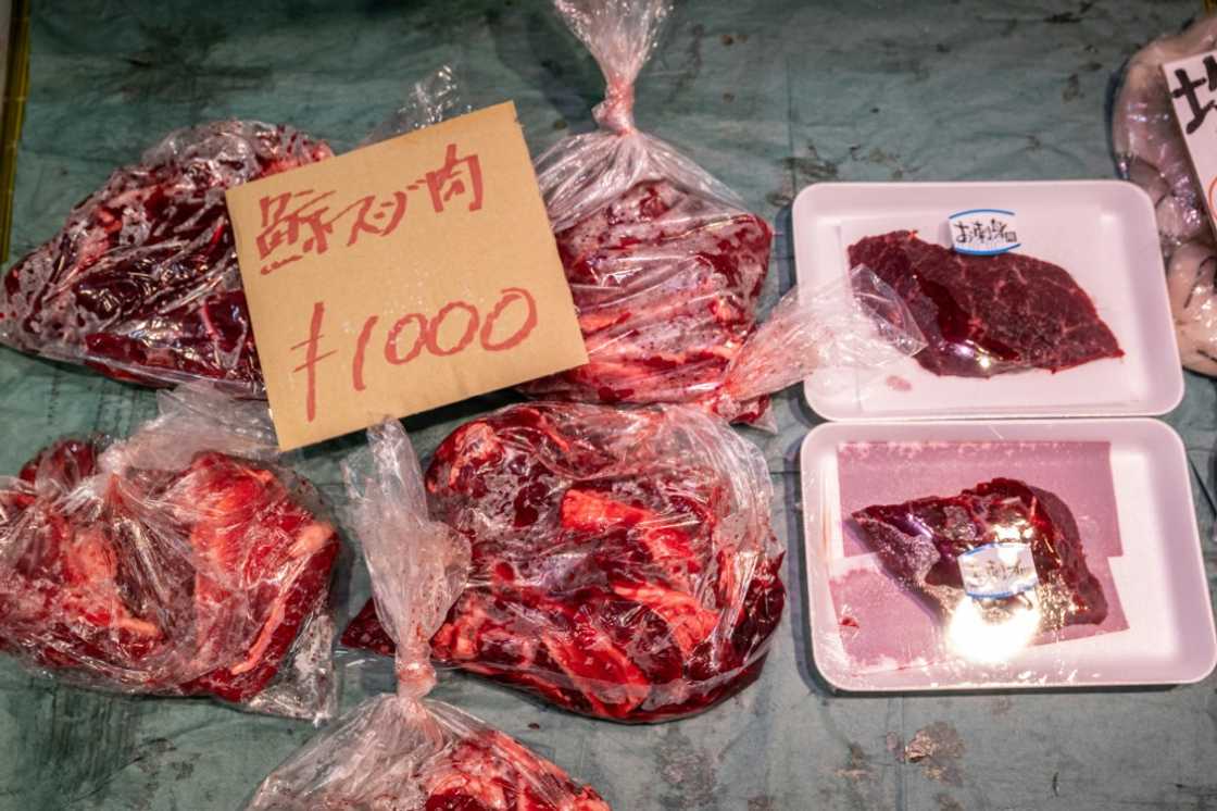 Whale meat for sale at a market in Shimonoseki, Japan -- the country has sharply reduced its imports from Iceland Whale meat for sale at a market in Shimonoseki, Japan -- the country has sharply reduced its imports from Iceland