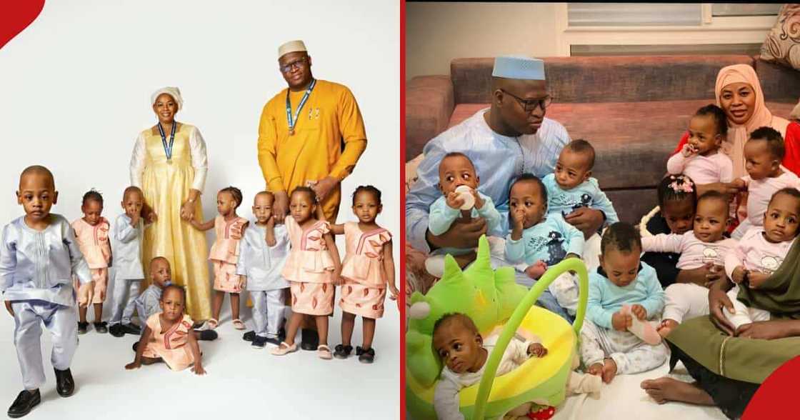Halima Cisse and her hubby Abdelkader Arby with their nine children showing off their amazing transformation. Halima Cisse and her hubby Abdelkader Arby with their nine children showing off their amazing transformation.