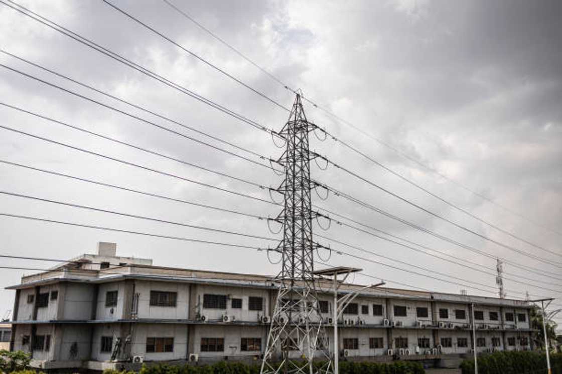 An electric pole in Accra, Ghana.
