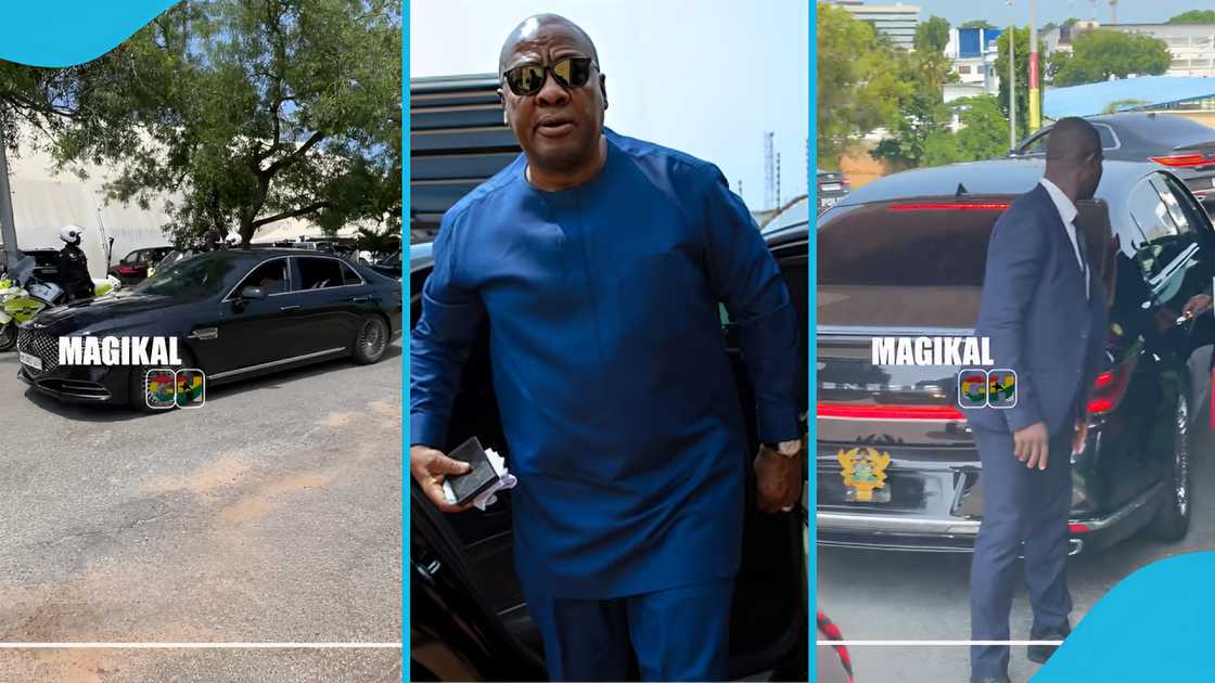 President John Mahama, Mahama's cars, Ibrahim Mahama Genesis G90 cars, Ghana, Social media, 24-hour economy launch President John Mahama, Mahama's cars, Ibrahim Mahama Genesis G90 cars, Ghana, Social media, 24-hour economy launch