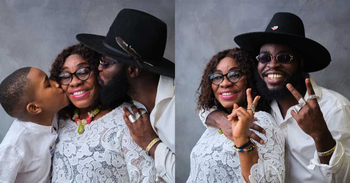 M.anifest flaunts his beautiful mother in lovely three-generations family photos