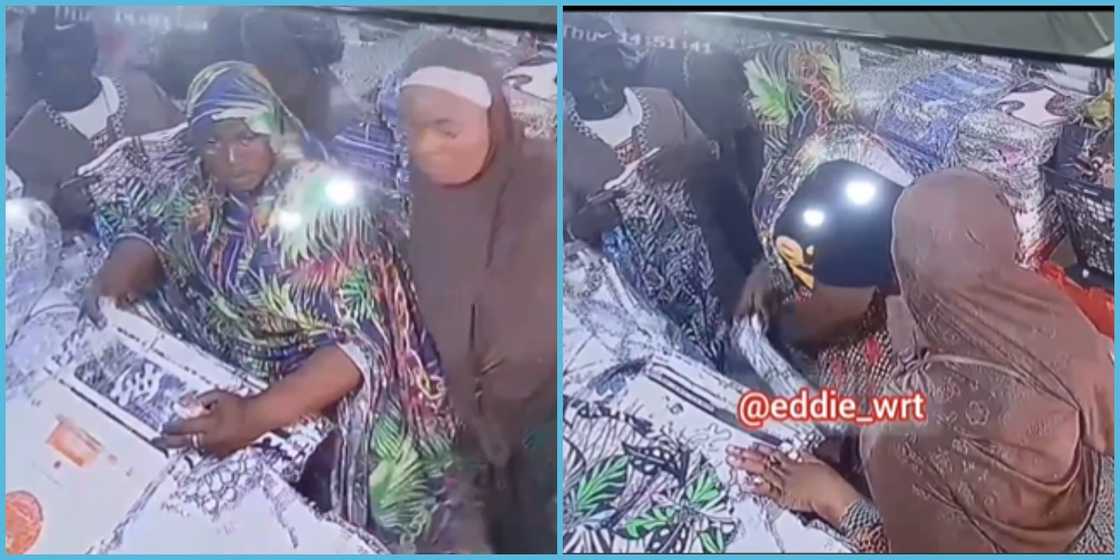 Three women and one man steal from a cloth shop and CCTV captures them, Nima, Accra Three women and one man steal from a cloth shop and CCTV captures them, Nima, Accra