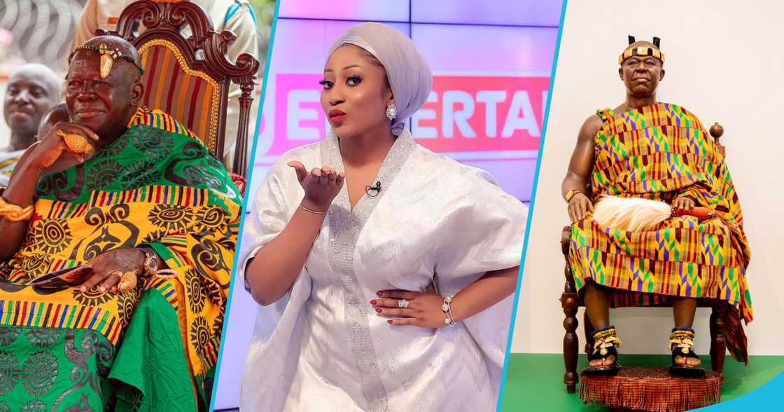 Anita Akuffo speechless after seeing Otumfuo's effigy for the first time Anita Akuffo speechless after seeing Otumfuo's effigy for the first time