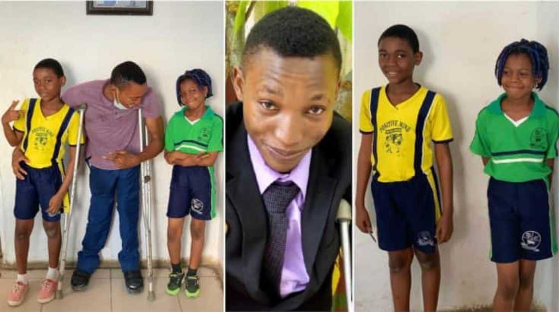 The kids were happy after their school fees were cleared. The kids were happy after their school fees were cleared.