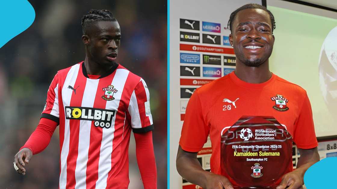 Kamaldeen Sulemana, PFA Community Champions Award, Southampton, Black Stars, Premier League. Kamaldeen Sulemana, PFA Community Champions Award, Southampton, Black Stars, Premier League.
