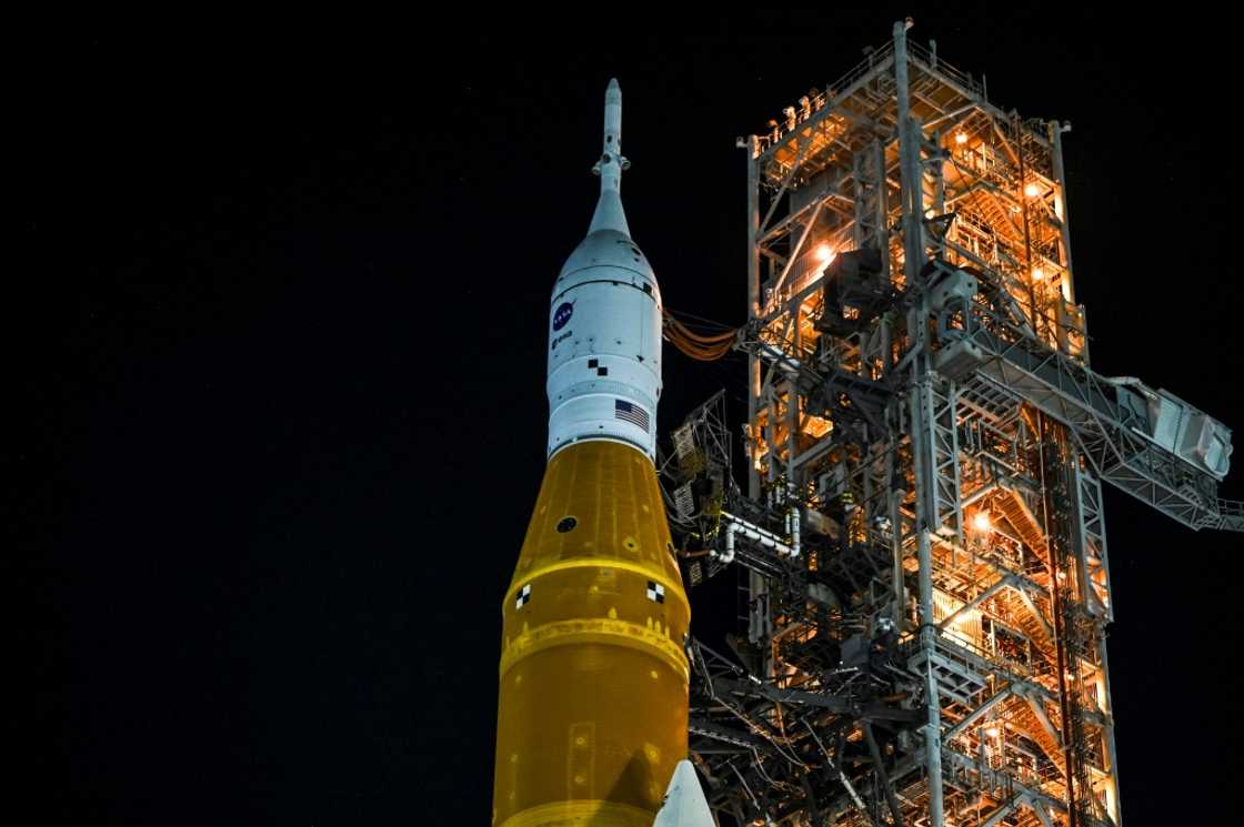 NASA's Artemis 1 rocket is rolled out to Launch Pad Complex 39B at Kennedy Space Center, in Cape Canaveral, Florida