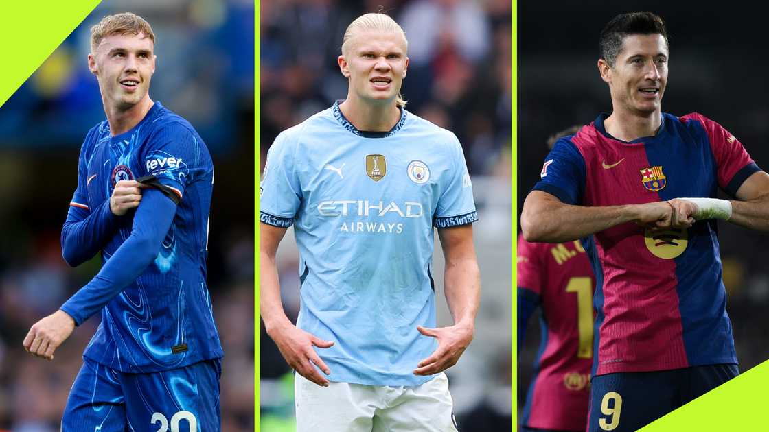 Erling Haaland leads the top 10 goal scorers in Europe, with Cole Palmer and Robert Lewandowski in fifth and second spots, respectively. Erling Haaland leads the top 10 goal scorers in Europe, with Cole Palmer and Robert Lewandowski in fifth and second spots, respectively.