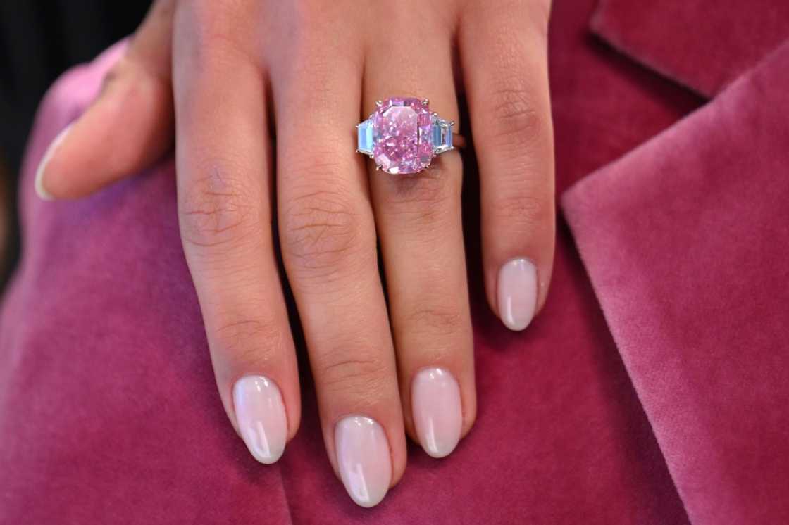 The Enternal Pink cushion-cut diamond is 10.57 carats The Enternal Pink cushion-cut diamond is 10.57 carats