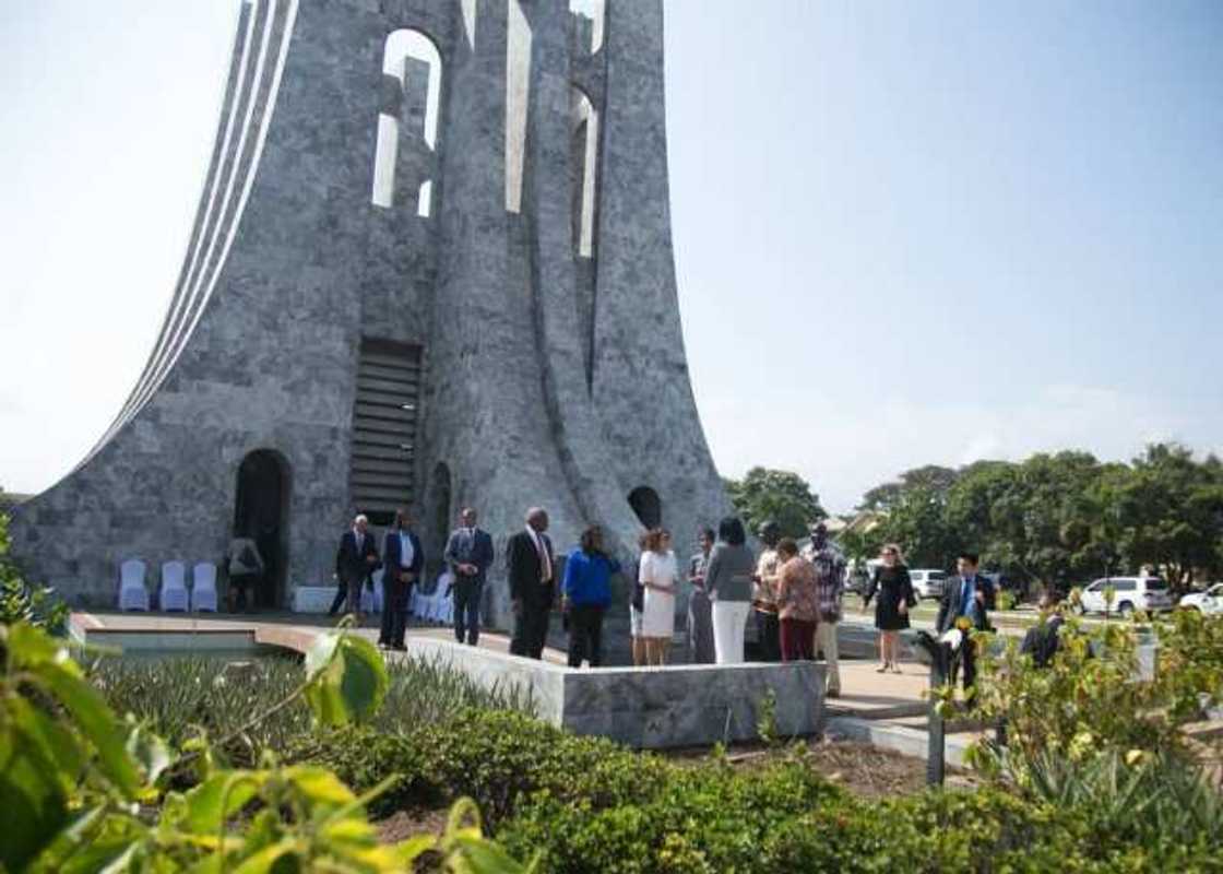 Pelosi, delegation pay homage at Kwame Nkrumah Memorial Park