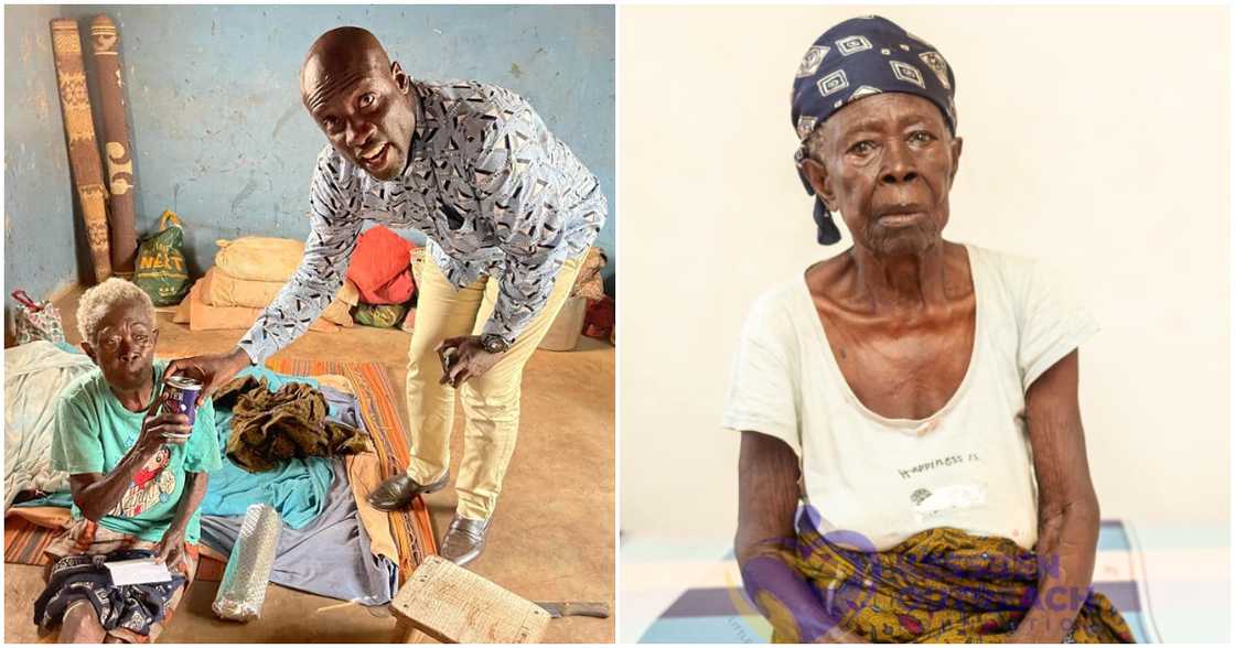 Photos of 104-year-old widow who got help. Photos of 104-year-old widow who got help.