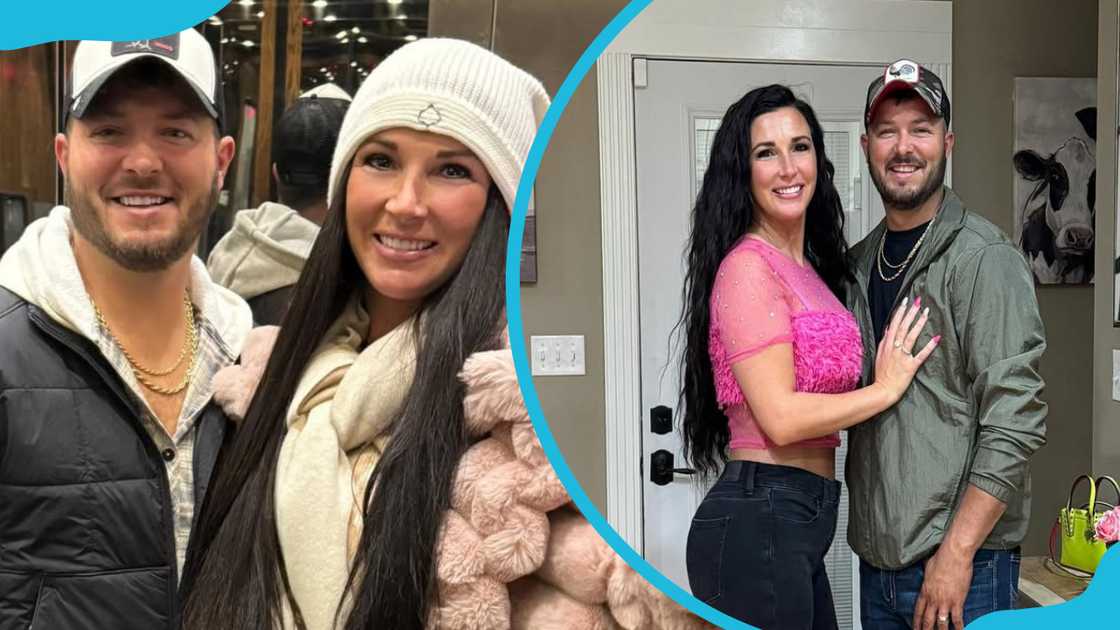 Brandy and Billy Engel posing for different photos