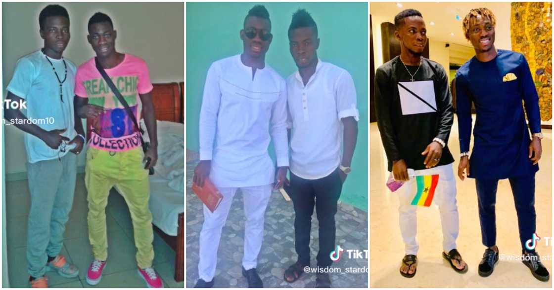 Photos of a young man and the late Christian Atsu. Photos of a young man and the late Christian Atsu.