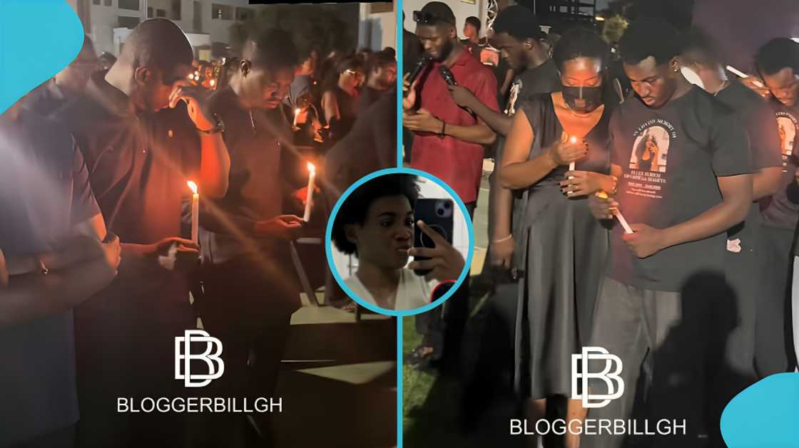 Ellen Boakye Elikem, University of Ghana, passing of a student, mourning in university community, final year examinations, vigil for Ellen Boakye, law studentstributes for deceased student