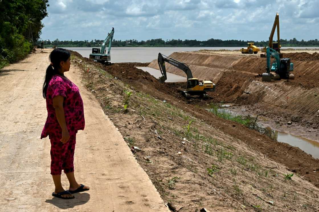 Sok Rom, a 56-year-old widow, told AFP she struggles to sleep due to worries over where she will live after making way for the new Funan Techo canal Sok Rom, a 56-year-old widow, told AFP she struggles to sleep due to worries over where she will live after making way for the new Funan Techo canal