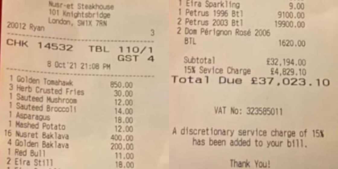 A table of four spent over Ghc308,885 on food and drinks A table of four spent over Ghc308,885 on food and drinks