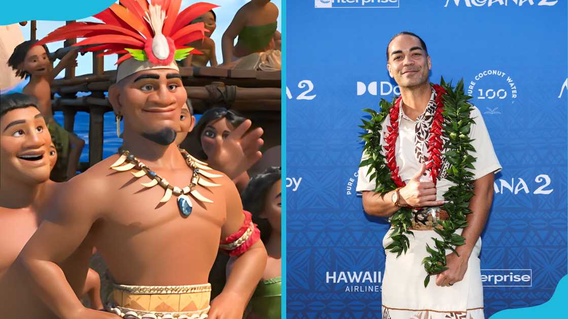Matai Vasa from Moana (L). Actor Gerald Ramsey (R)