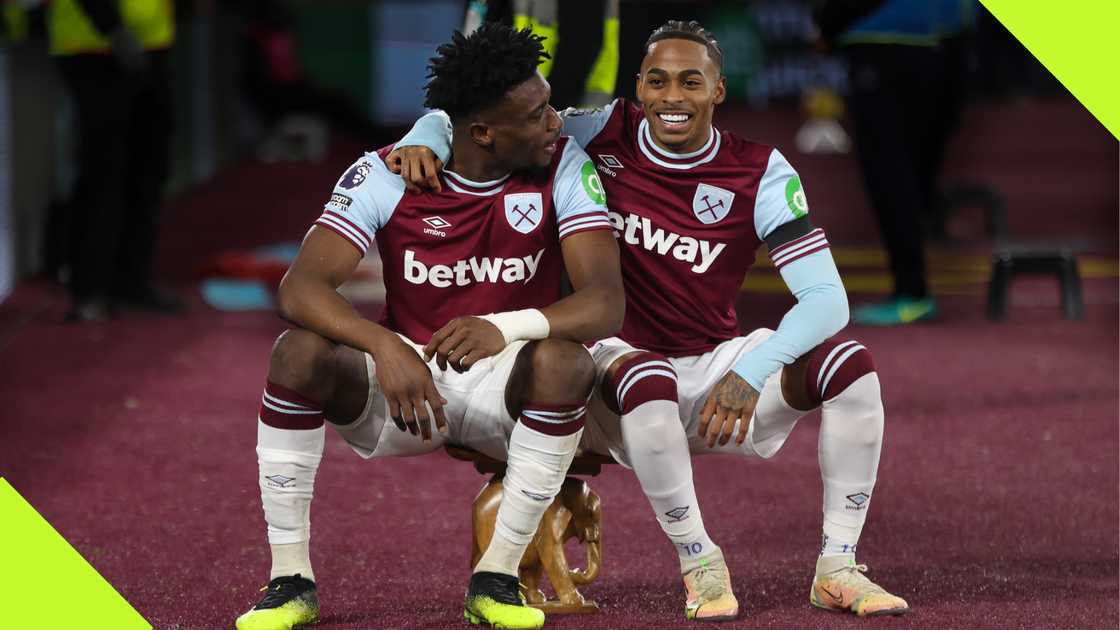 Mohammed Kudus opted for a customised elephant stool after scoring against Brighton.