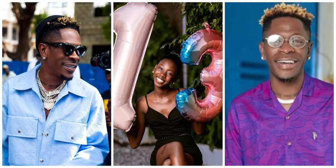 Shatta Wale celebrates first child's 13th birthday, promises to buy her a Range Rover at 16