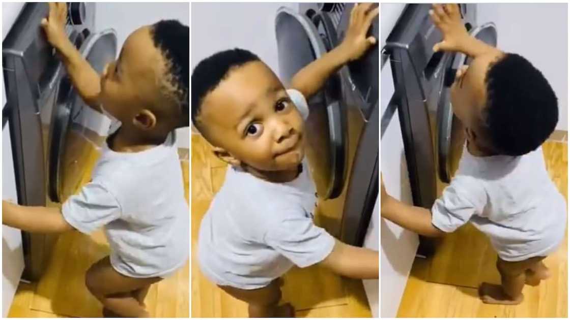 2 year old kid makes beat, sweet music by hitting home washing machine, his video goes viral 2 year old kid makes beat, sweet music by hitting home washing machine, his video goes viral