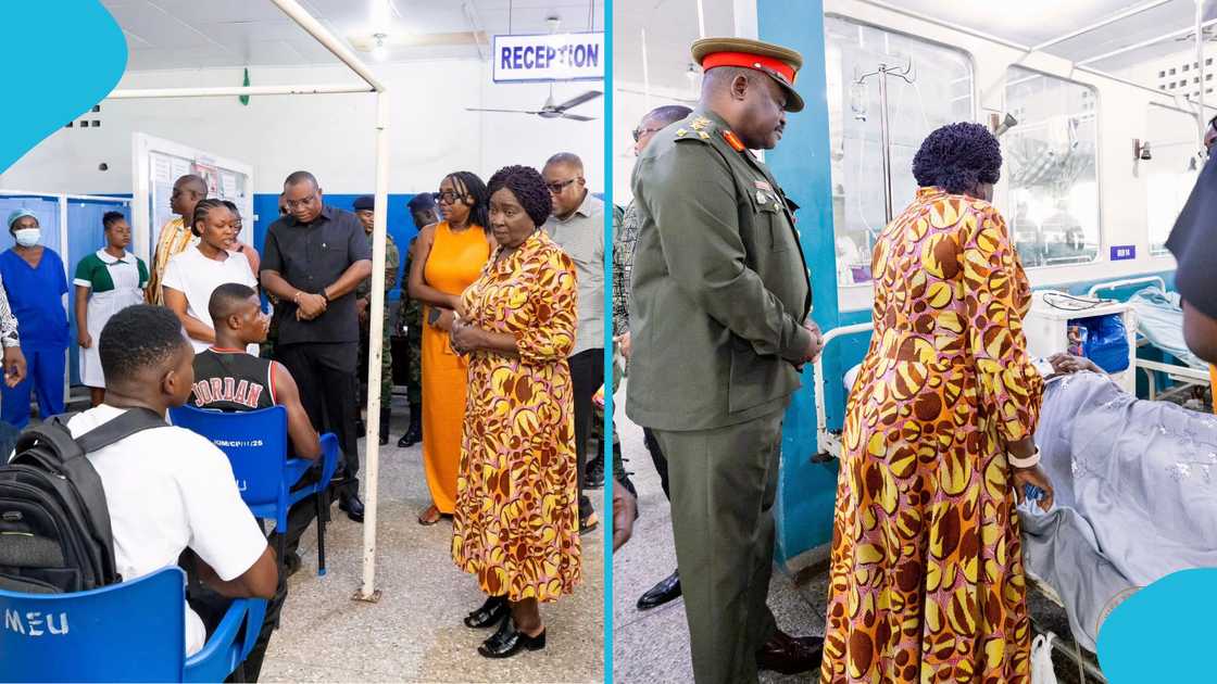 Prof Jane Naana Opoku-Agyemang, Vice President, El-Wak stampede victims, 37 Military Hospital, Support, Visit. Prof Jane Naana Opoku-Agyemang, Vice President, El-Wak stampede victims, 37 Military Hospital, Support, Visit.