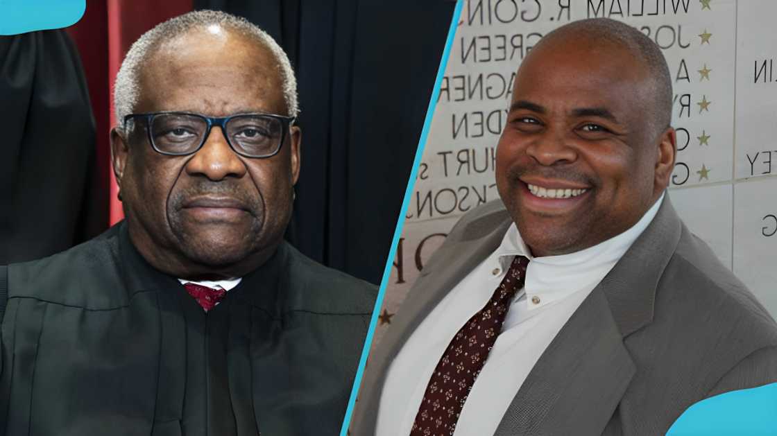 Clarence Thomas and his son, Jamal Adeen Thomas Clarence Thomas and his son, Jamal Adeen Thomas